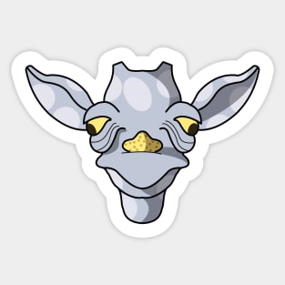 cute silver baby giraffe face Sticker